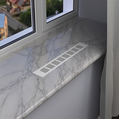 Duslar Duslar Решетка вентиляционная 500х60 мм, белый