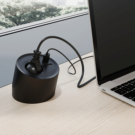 ASA Розетка VERSASPOT USB, накладная, чёрный