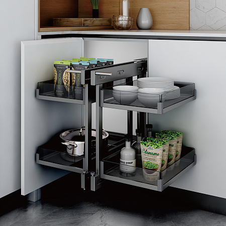 Duslar Duslar Волшебный уголок MATRIX, распашной фасад 600 мм, антрацит