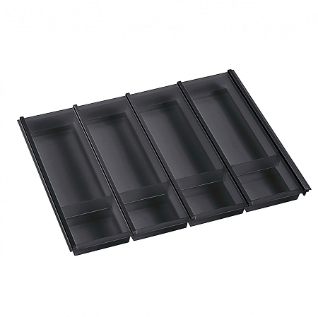 NinkaPlast NinkaPlast Лоток CUISIO PRO для столовых приборов, ширина фасада 700 мм, 610-635х473х55 мм, черный