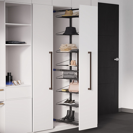 Duslar Duslar Система TALL MARCO с 8-ю полками, выдвижной фасад, ширина 352 мм, высота 1850 мм, антрацит