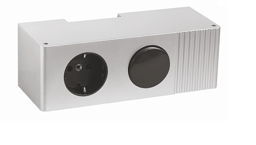 Furnika Furnika Блок EUROBOX (розетка и выключатель), алюминий