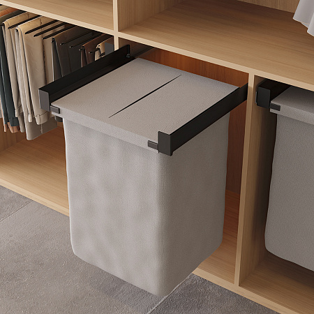 MENAGE CONFORT MENAGE CONFORT Выдвижная тканевая корзина TOLVA DOS для одежды, ширина 550-600 мм, глубина 322 мм, серый/антрацит