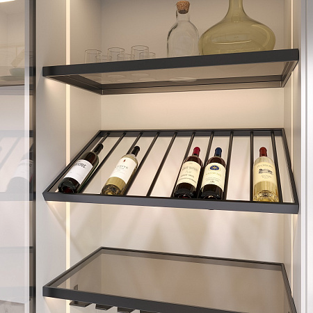 Duslar Duslar Полка WINERY для бутылок с подсветкой, ширина 867 мм, глубина 497 мм, антрацит