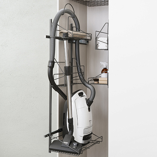 LjM LjM Выдвижная система OSCAR для хранения пылесоса, антрацит