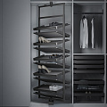 Duslar Duslar Поворотная обувница LARGE ULTRA с 10-ю полками, ширина 710 мм, высота 1630-1830 мм, антрацит