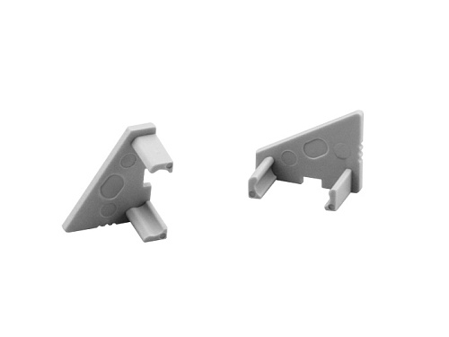DLIGHT Комплект заглушек для профиля DLIGHT ANGLE, серый
