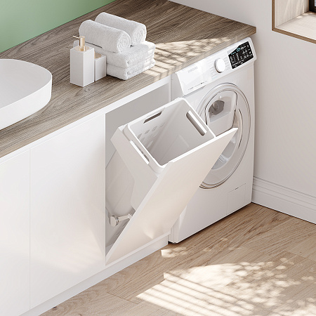 Duslar Duslar Корзина NAOMI для хранения белья 35 л, откидной фасад 450 мм, белый