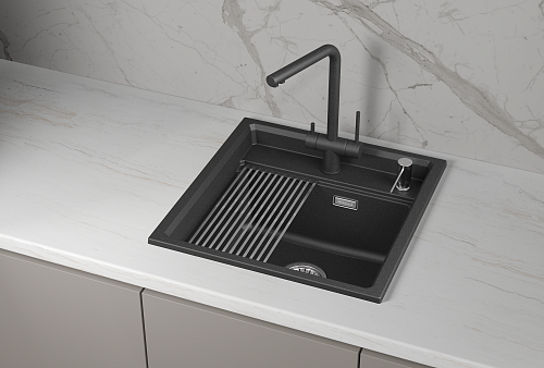 Granula GRANULA KS-5002i, ЧЁРНЫЙ  кухонная мойка, кварц
