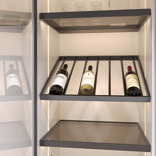 Duslar Duslar Полка WINERY для бутылок с подсветкой, ширина 567 мм, глубина 497 мм, антрацит