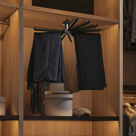 Duslar Duslar Поворотная круговая брючница EMILY, ширина 690 мм, бронза/черный