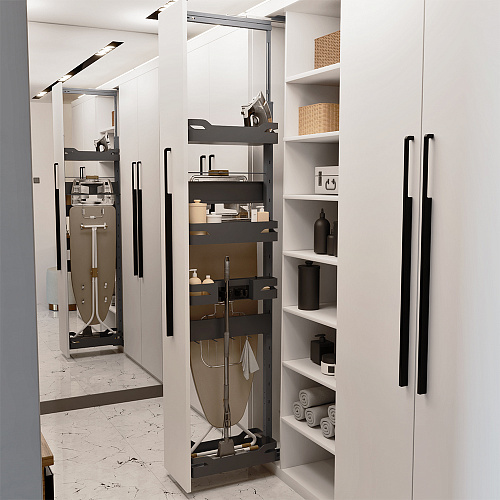 Duslar Duslar Система STORE для хозяйственных принадлежностей, выдвижной фасад 300мм, высота 1959-2359мм, антрацит