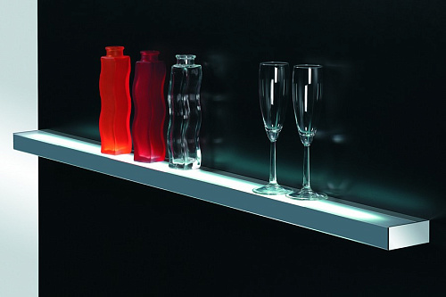 CHF CHF Люминесцентный светильник-полка STRATOS DS с механическим выключателем, длина 450 мм, холодный, хром