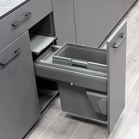 Duslar Duslar Мусорное ведро NIGHT 25 л, выдвижной фасад 300 мм, антрацит