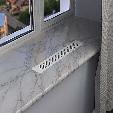 Duslar Duslar Решетка вентиляционная 350х60 мм, белый