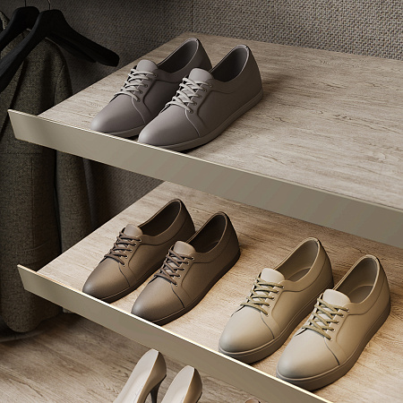 Duslar Duslar Фасадный профиль JASPER для полки под обувь, длина 3000 мм, шампань