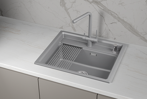 Granula GRANULA KS-6003i, АЛЮМИНИУМ, кухонная мойка, кварц