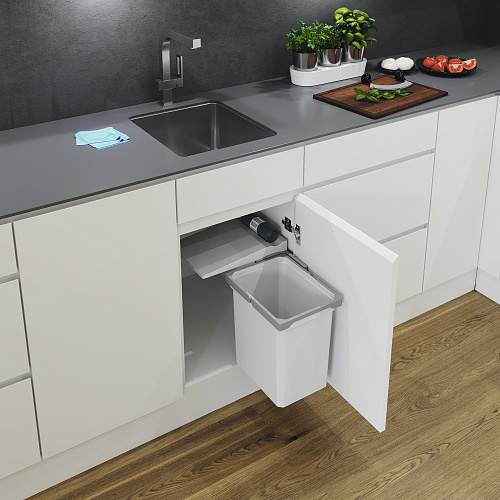 Vauth-Sagel Vauth-Sagel Мусорное ведро ENVI SINGLE 15,5 л, распашной фасад 450 мм, серый